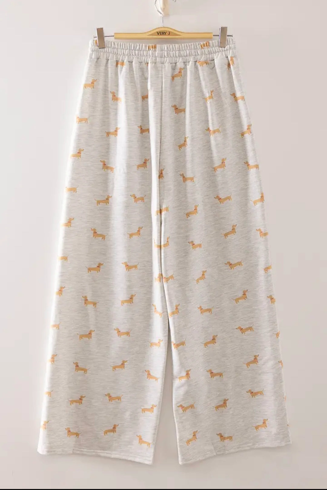 Dachshund Sweatshirt + Wide Leg Pant Set
