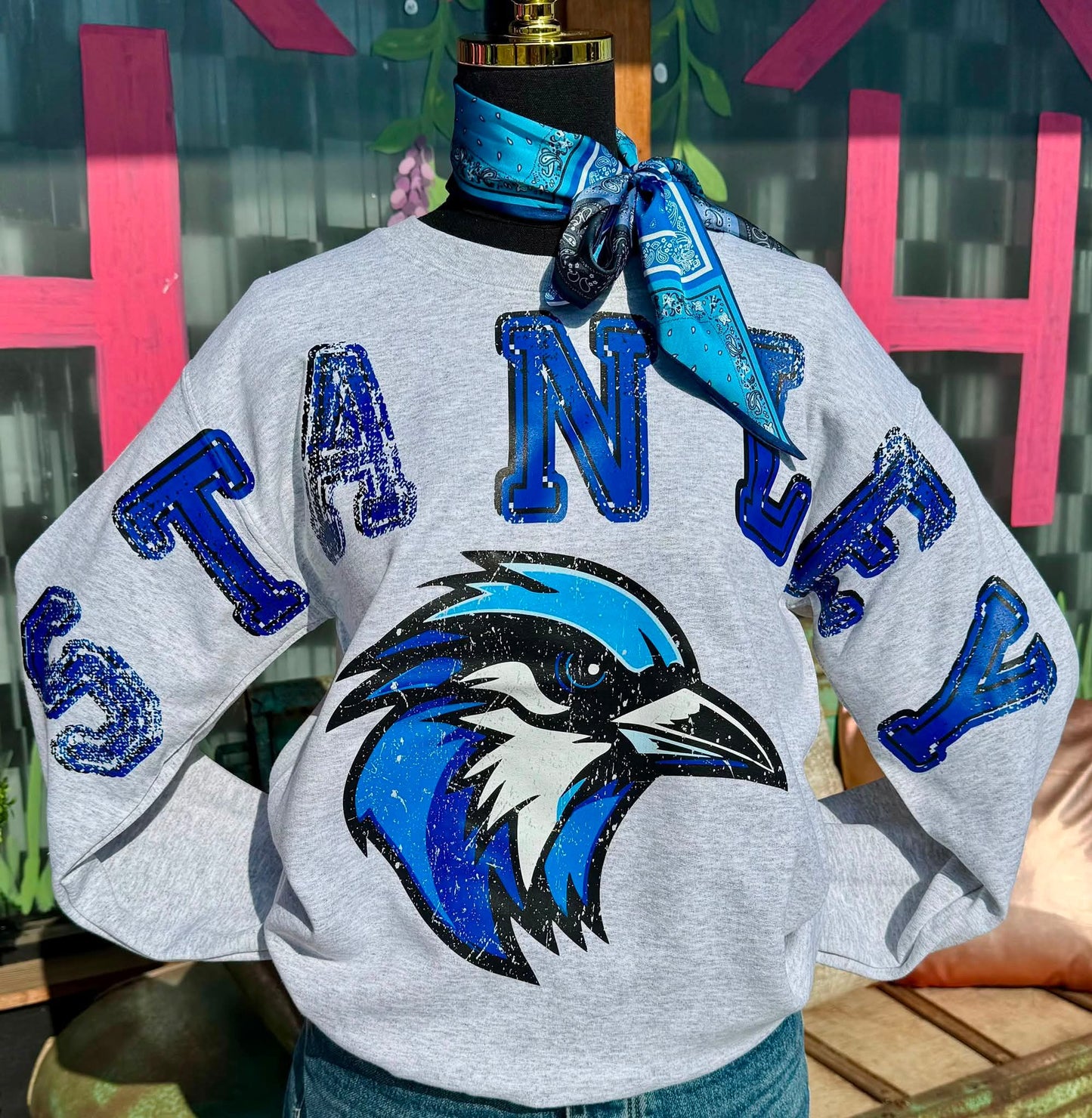 Oversized Blue Jay Crewneck