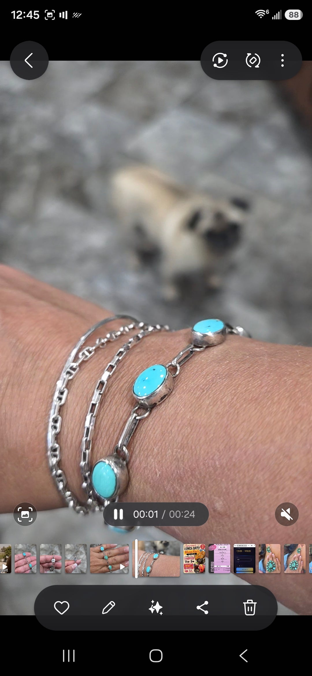 7” Wristlet Turquoise