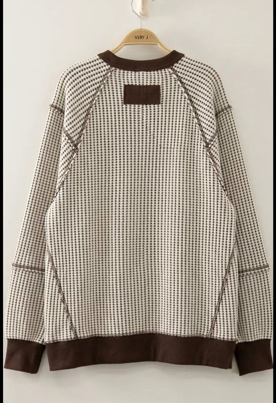 Chocolate Waffle Pullover