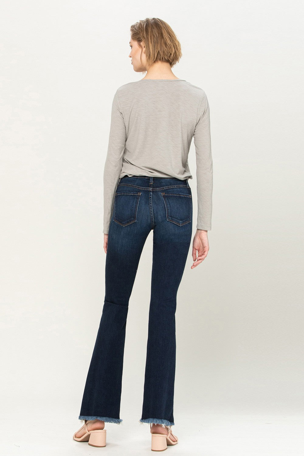 Flying Monkey - Mid Rise Fray Hem Flare