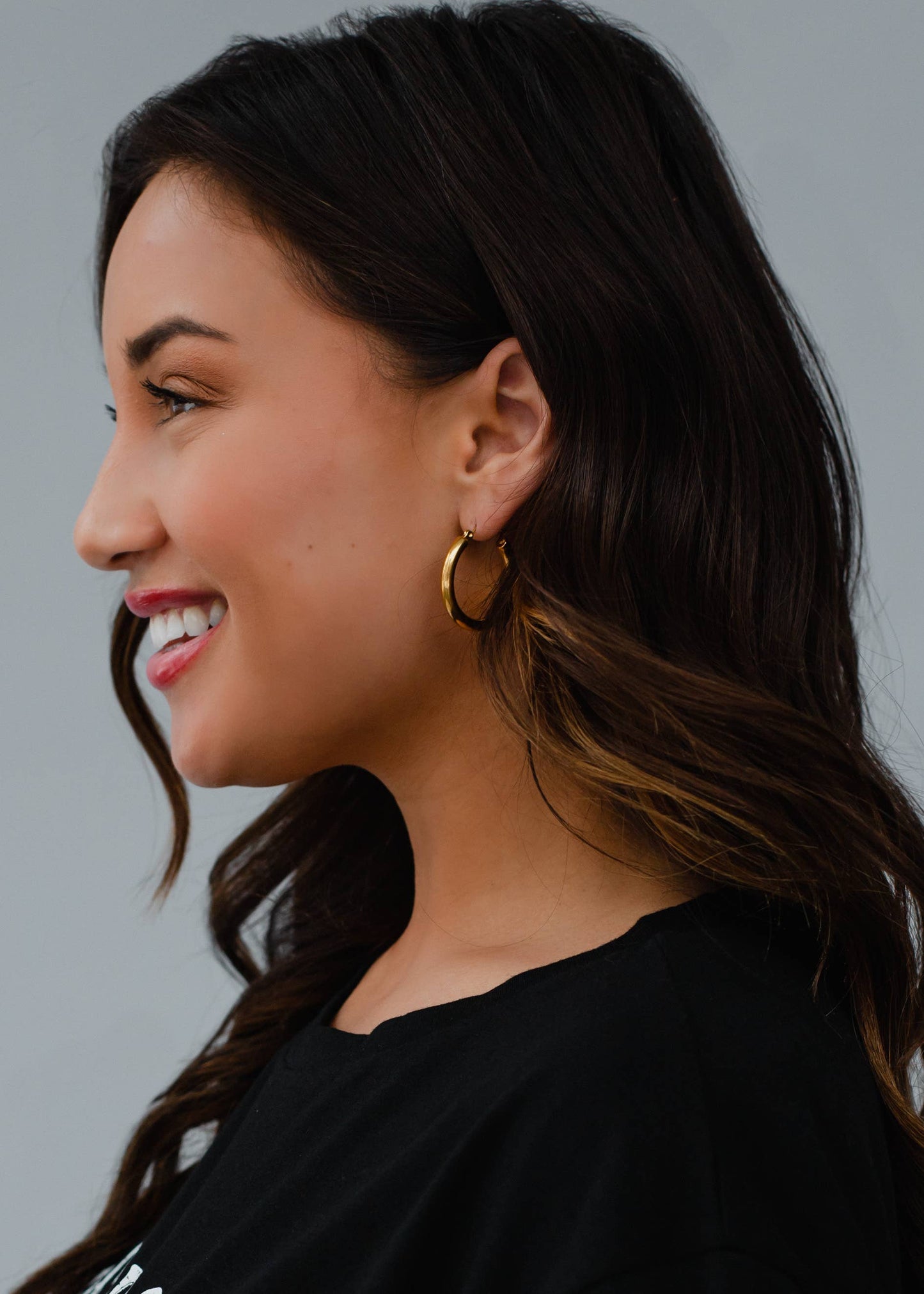 Gold Medium Hoop Earrings