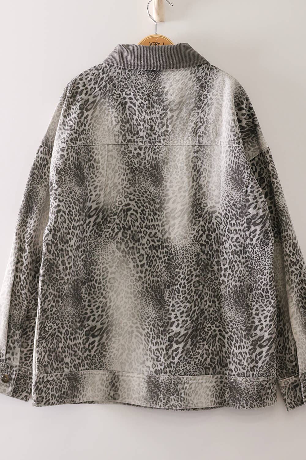 VERY J - NJ90491-Western Animal Print Jacket: MOCHA BAMBI / S-M-L/2-2-2