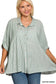 Vanilla Monkey - Plus Rayon Striped Short Sleeve Button Up Shirt: MOCHA / 3-3 (1XL/2XL-2XL/3XL)
