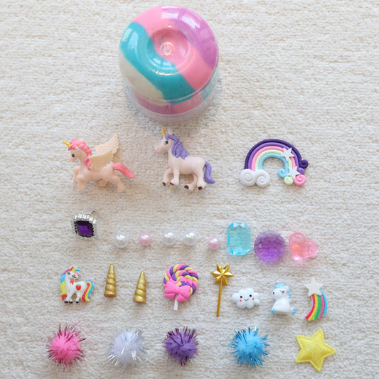Unicorn   play dough Jar 