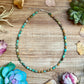 18” Turquoise Tube Necklace – Sterling Silver & Hematite