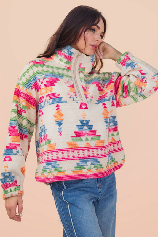 Aztec Fleece Pullover