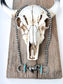 Western Style Navajo Pearl Bead Horse Bit Pendant Necklace: Turquoise