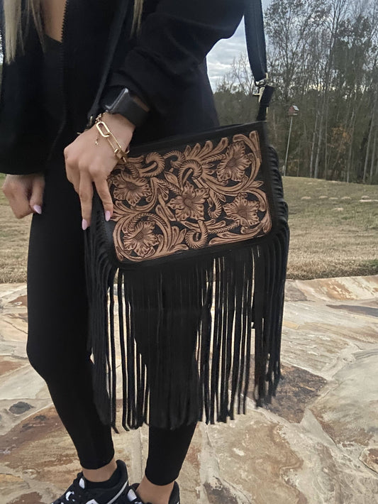 Special Edition Rio Grande Tooled Leather Purse Crossbody
