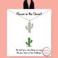 Gold-Dipped Cactus Charm Necklace: GD / ONE SIZE