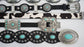 Most Wanted USA - Turquoise Dottie Floral Concho Belt: Black / M