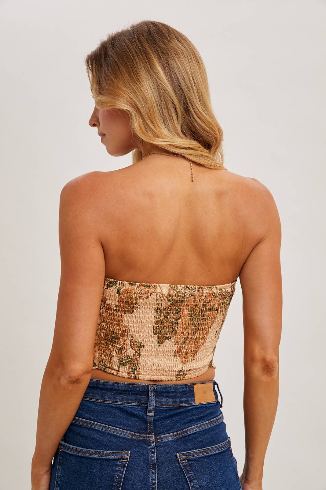 Bluivy - PAISLEY SATIN BANDANA TUBE TOP: VANILLA / M