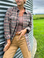 Grey Plaid Flannel Shacket