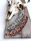 5 Layered Western Chunky Chain & Navajo Style Pearl Bracelet: Silver