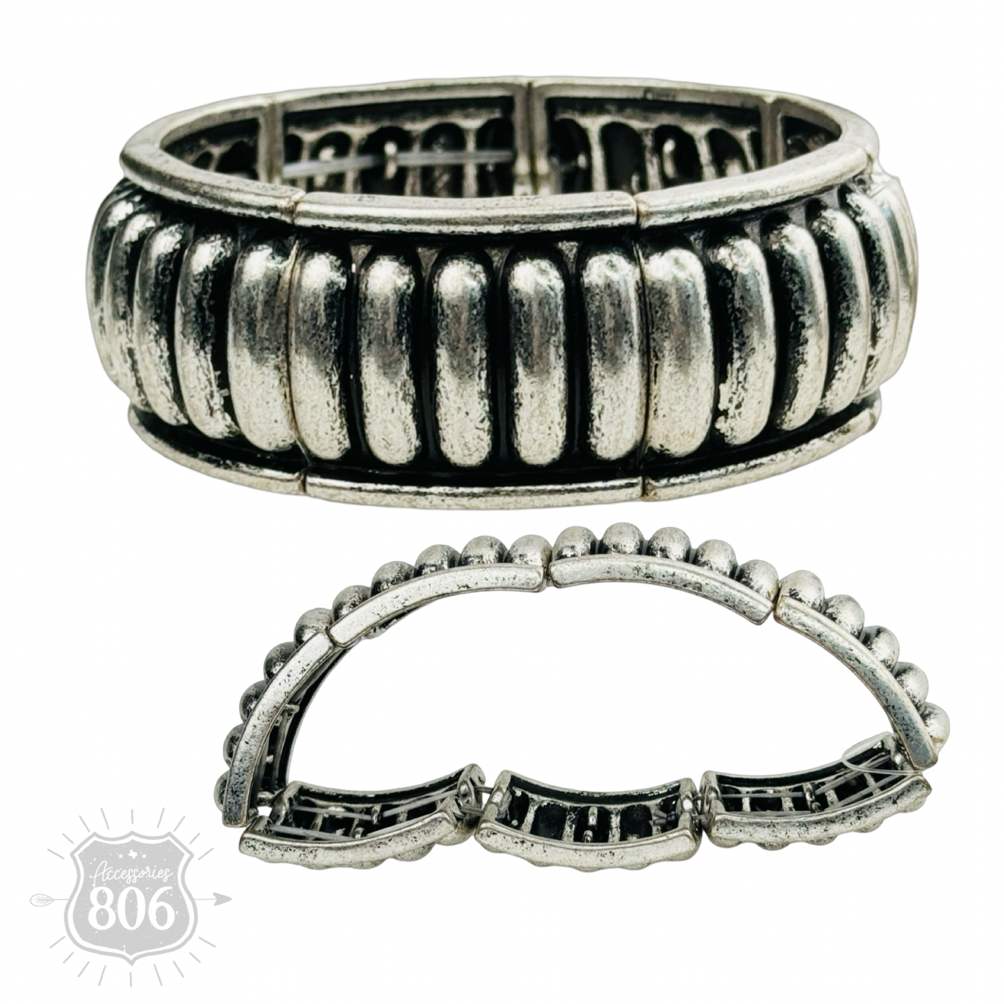 Pink Panache Brands - Western cuff bracelet: Silver
