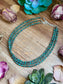 14” Turquoise Heishi Choker – Sterling Silver Pearls