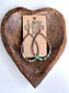 Boho Ranch Shop - Western Navajo Style Pearl Teardrop Hoop Dangle Earrings: Silver