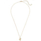 Gold-Dipped Cactus Charm Necklace: RH / ONE SIZE