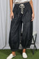 Vine & Love - Casual Patch Pockets Elastic Band Crop Barrel Jeans VP83238: Light Denim / S