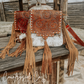Countryside Co. - Chisholm Trail Cowhide and Tooled Leather Purse