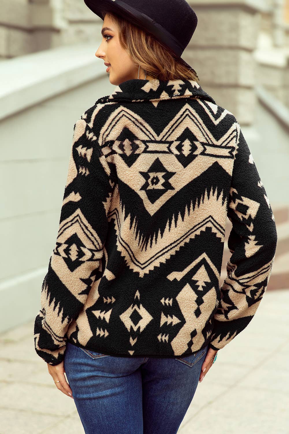 Western Half Zip Plush Sweatshirt