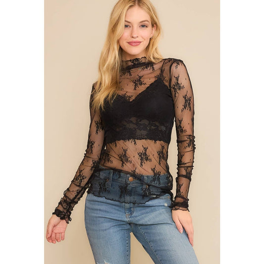 Black Mesh Top