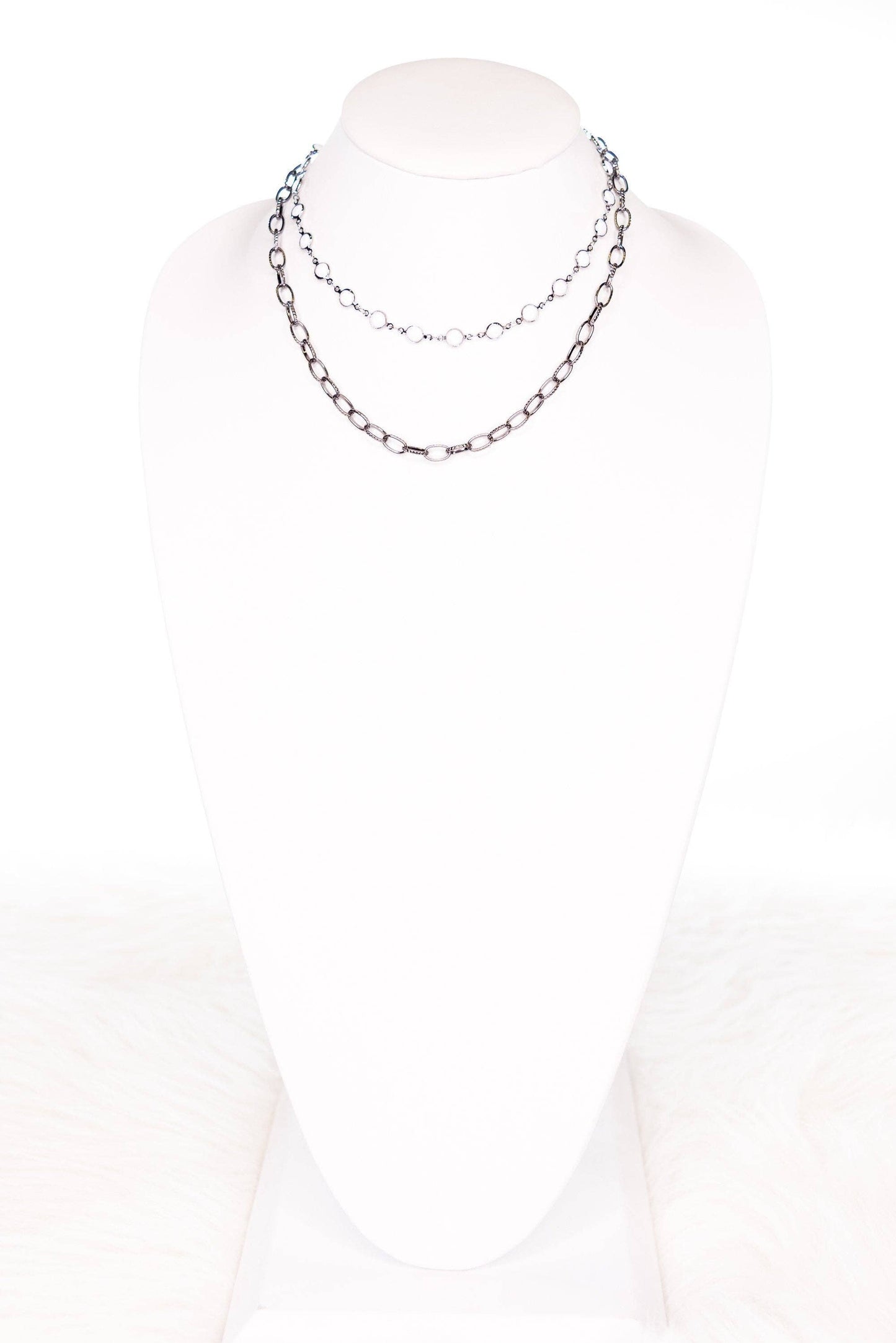 Dylan Designs - Kadee Necklace in White/Hematite