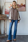 7th Ray - [PLUS SIZE] Animal Print V Neck Pullover Top T5777XL: Brown / 1X