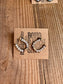 Horseshoe Stud Rhinestone Earrings: CLEAR - AB STONE