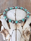 Boho Ranch Shop - Western Style Navajo Pearl & Turquoise Stone Beaded Bracelet