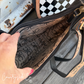 Brim Checkered Leather Purse