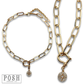 Equestrian charm necklace: Gold