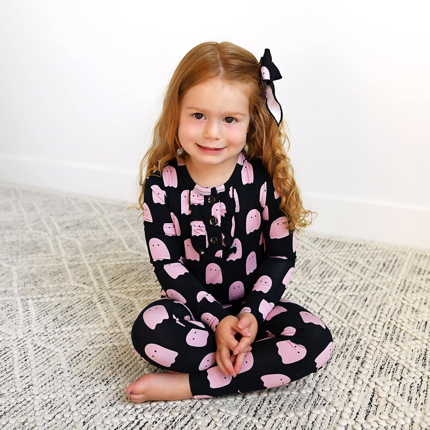 Black/Pink Ghost Bamboo Jammies