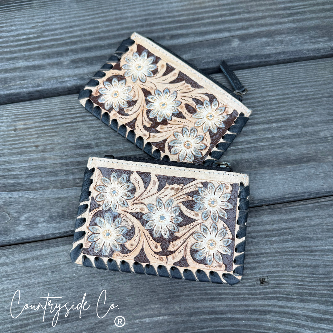 Countryside Co. - Stella Tooled Leather Pouch