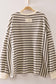 Stripe Waffle Top - Gray/Cream