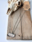 Boho Ranch Shop - Western RODEO Print Stone Pendant Chain Necklace: Turquoise