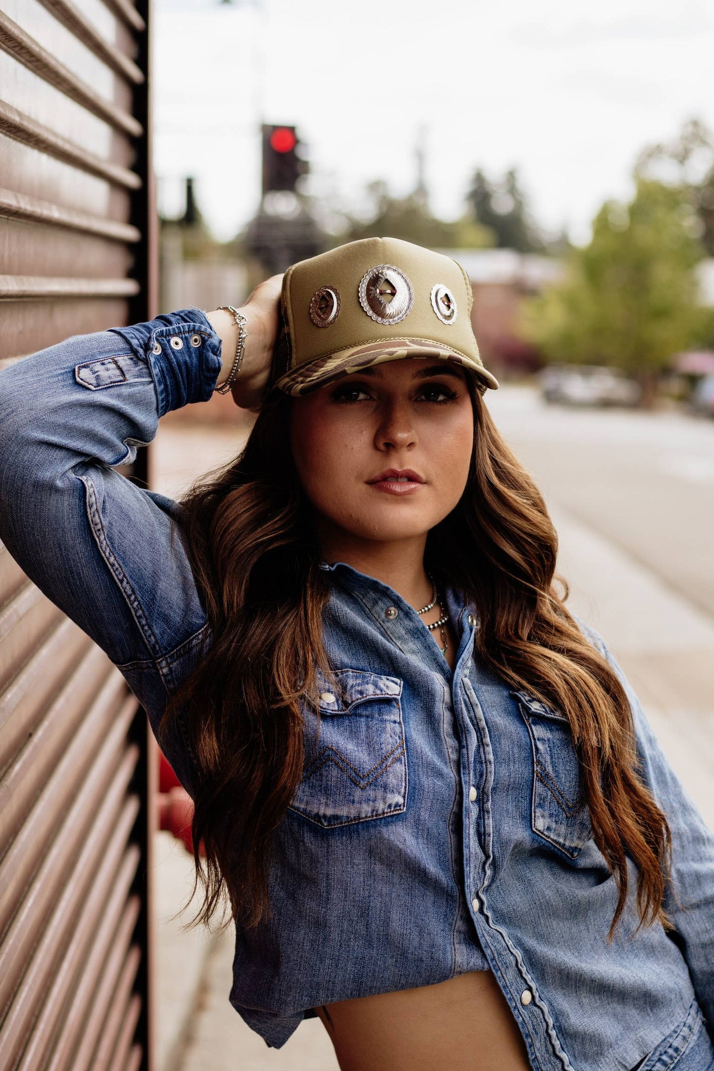Camo Concho Foam Trucker