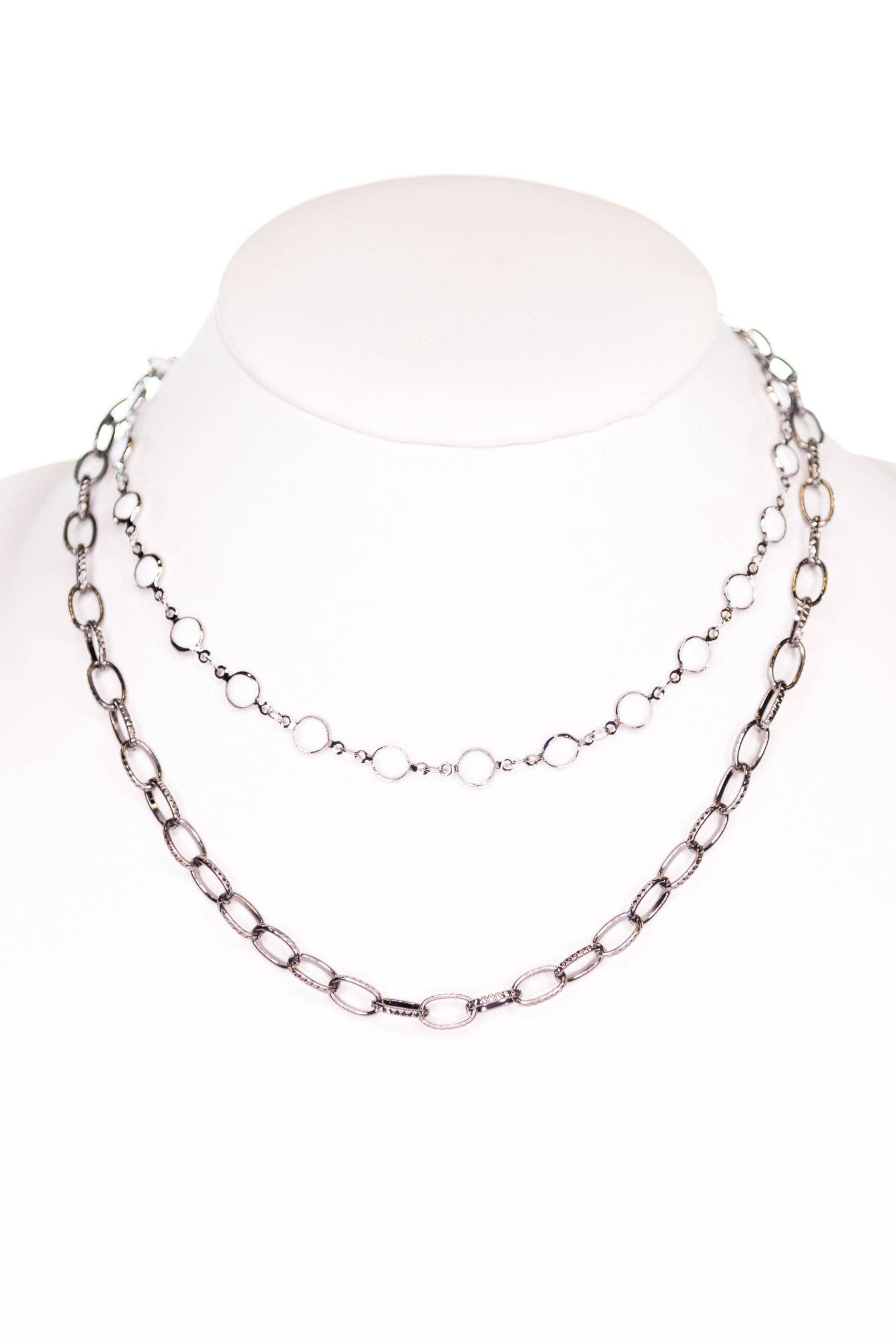 Dylan Designs - Kadee Necklace in White/Hematite