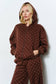 Brown Polkadot Zip Up Hoodie