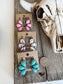Stone Cluster Post Earrings: CLEAR AB