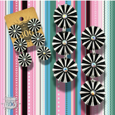 Pink Panache Brands - Western silver starburst drop earring: Silver