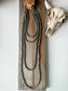 Faux Navajo Bead Necklace 36”