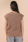 VERY J - 12W3112N-Oversized Soft Knit Sweater Vest Top: ECRU / S-M-L/2-2-2