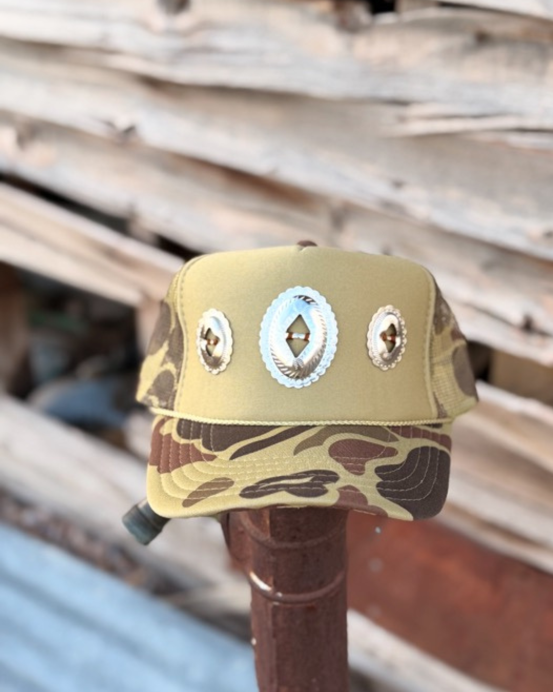 Camo Concho Foam Trucker
