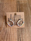 Horseshoe Stud Rhinestone Earrings: CLEAR - AB STONE