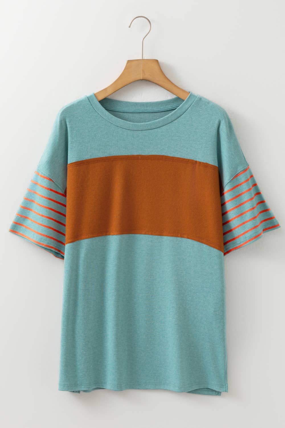 Color Block Striped T Shirt