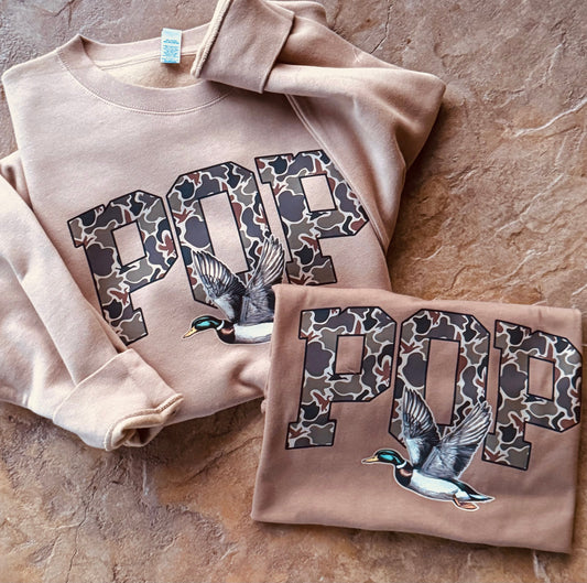 Pop Camo Duck Tee/Sweatshirt