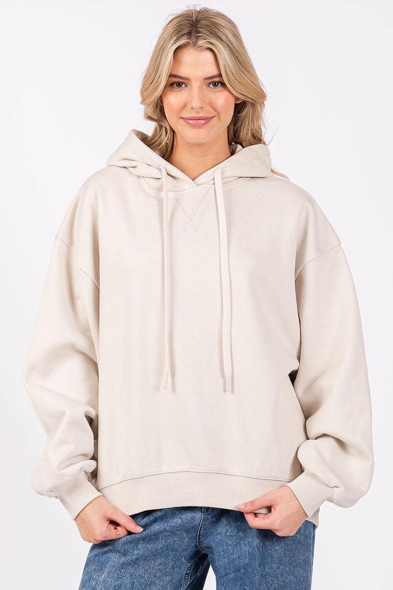 Zutter - Horse Trio Vintage Graphic L/S Fleece Hoodie: BONE / S