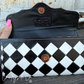 Dalton Checkered Leather Wallet Wristlet