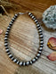 14 inch 10 mm and 10 mm Sterling Silver Pearls choker necklace